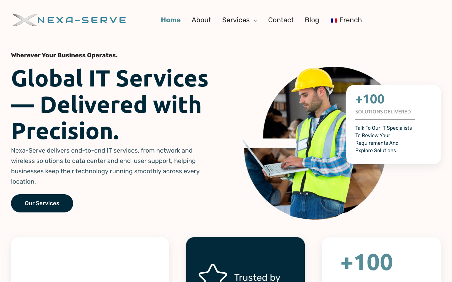 Nexa Serve business website preview